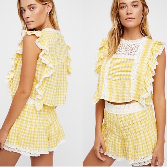 Free People Other - Free people 4 yellow Sunkist The Tessa Set